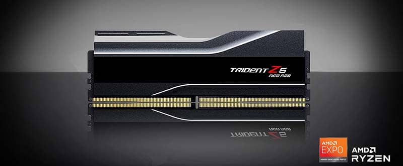 Ram Desktop Gskill Trident Z5 NEO RGB (F5-6000J3636F16GX2-TZ5NR) 32GB (2x16GB) DDR5 6000Mhz