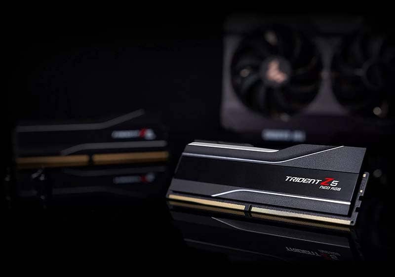 Ram Desktop Gskill Trident Z5 NEO RGB (F5-6000J3636F16GX2-TZ5NR) 32GB (2x16GB) DDR5 6000Mhz