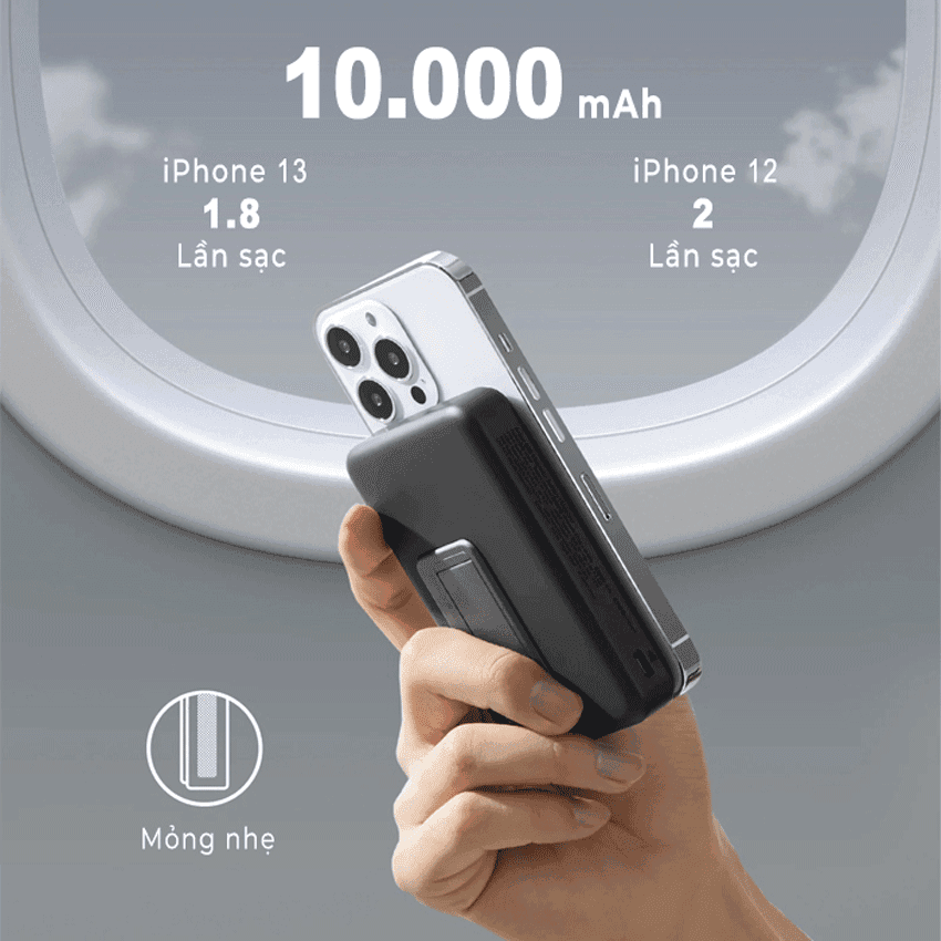 Pin sạc dự phòng không dây từ tính Anker 633 Maggo A1641