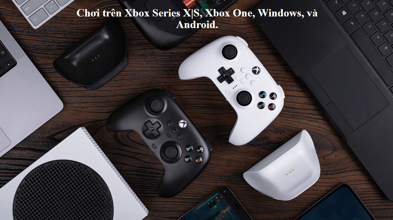 Tay cầm chơi game 8BitDo Ultimate 3-mode Controller for Xbox Kèm Dock Sạc Màu Trắng 2