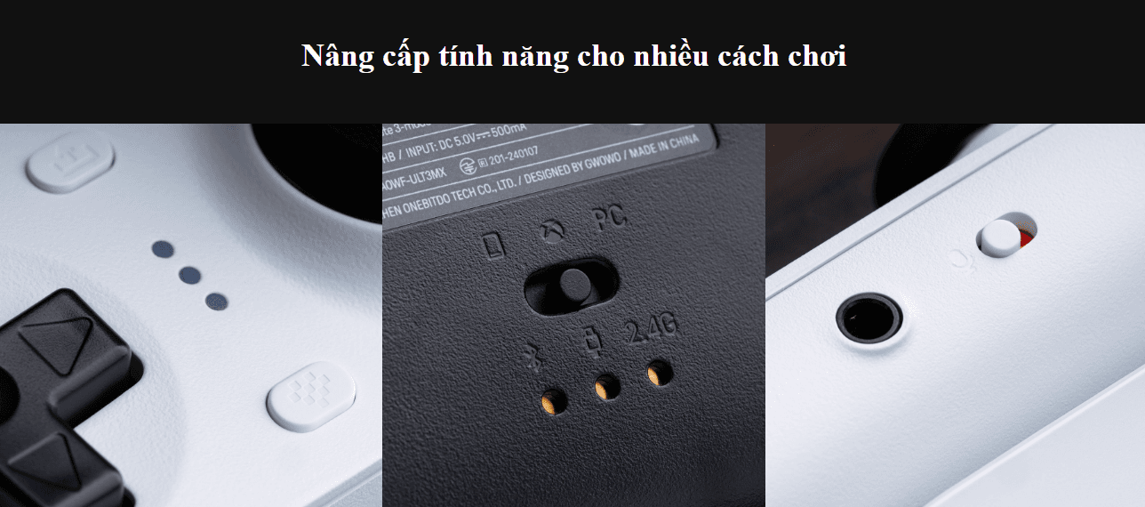 Tay cầm chơi game 8BitDo Ultimate 3-mode Controller for Xbox Kèm Dock Sạc Màu Trắng 8