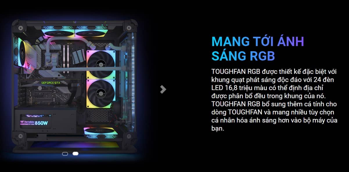 Fan Case Tản Nhiệt Thermaltake TOUGHFAN 12 RGB Pack 3