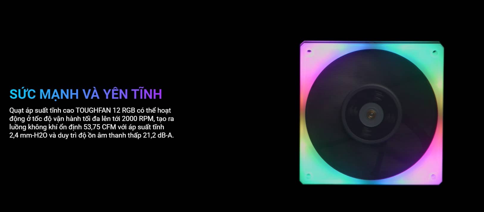 Fan Case Tản Nhiệt Thermaltake TOUGHFAN 12 RGB Pack 3