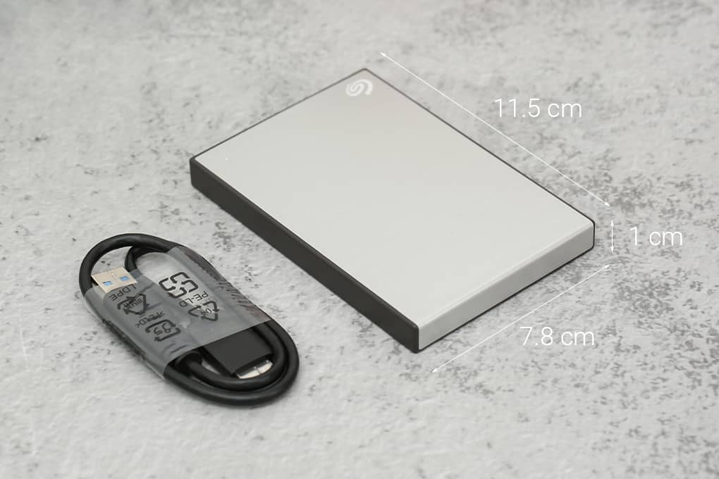 Ổ cứng di động 1TB USB 3.0 2.5" Seagate Backup Plus Slim Màu Bạc