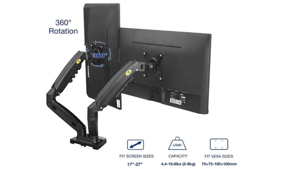 Giá đỡ màn máy tính North Bayou F160 Màu trắng