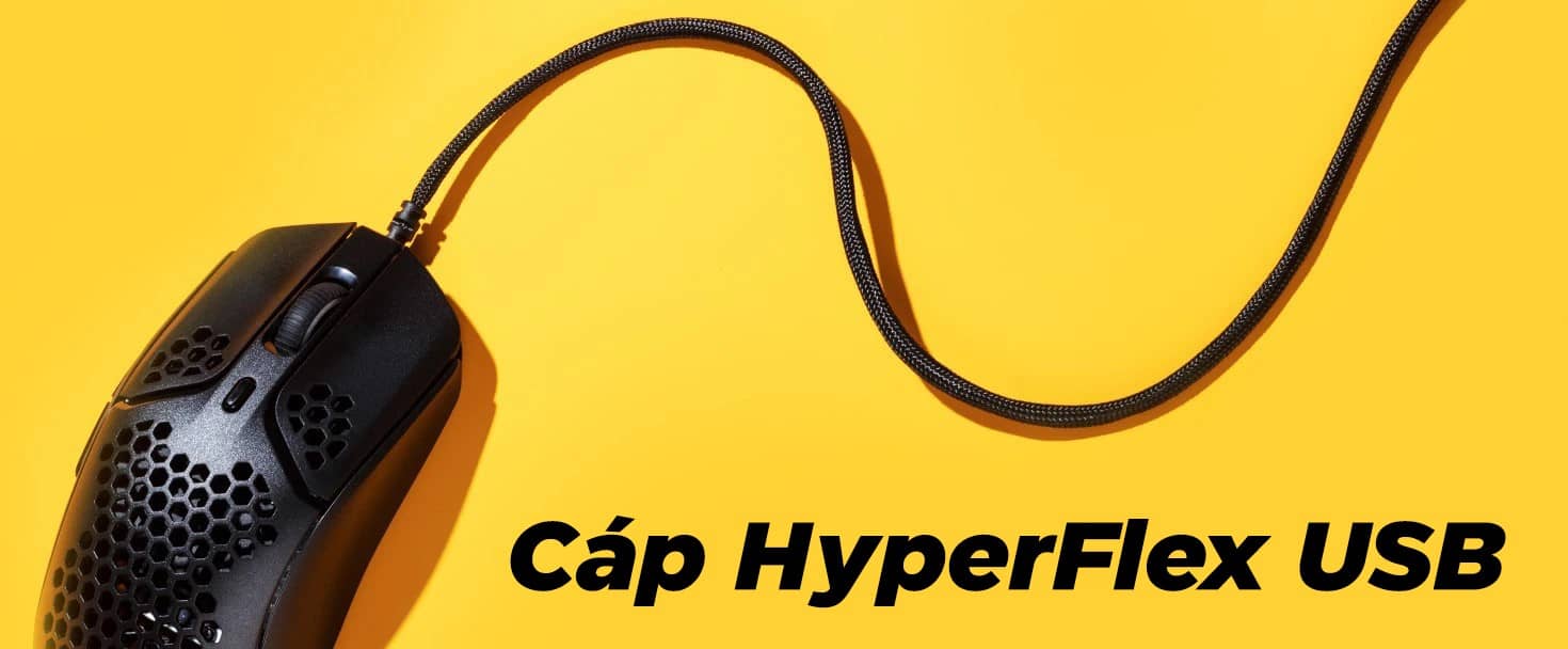 Chuột Gaming có dây HP HyperX Pulsefire Haste Trắng Hồng_4P5E4AA Thiết kế vỏ siêu nhẹ Pulsefire Haste được chế tạo với lớp vỏ tổ ong khiến cho chuột nhẹ hơn so với chuột có vỏ đặc, mà vẫn có độ bền đáng tin cậy. Thiết kế mắt lưới mở cũng cho phép thoát khí và thông thoáng hơn. Chuột Gaming có dây HP HyperX Pulsefire Haste Trắng Hồng_4P5E4AA Cáp HyperFlex USB Cáp HyperFlex USB được làm từ chất liệu paracord nhẹ, dẻo, được thiết kế để giảm độ căng và lực cản giúp di chuột dễ dàng hơn. Chuột Gaming có dây HP HyperX Pulsefire Haste Trắng Hồng_4P5E4AA Switch chống bụi micro TTC Golden Switch TTC Golden này mang lại những click chuột chắc chắn, thỏa mãn nên bạn sẽ biết được rằng những click đã ăn. Switch cũng có lớp phủ chống bám bụi và có độ bền ở mức 60 triệu lần bấm. Chuột Gaming có dây HP HyperX Pulsefire Haste Trắng Hồng_4P5E4AA Đế bằng PTFE nguyên chất Đế được làm bằng PTFE tạo ma sát thấp giúp thao tác trượt trở nên dễ dàng, nhẹ nhàng hơn và khiến chuột phản hồi nhanh hơn. Có một bộ đế thay thế đi kèm để phòng trường hợp đế bị mòn. Chuột Gaming có dây HP HyperX Pulsefire Haste Trắng Hồng_4P5E4AA Dễ tùy chỉnh bằng phần mềm HyperX NGENUITY Tạo macro, tùy biến ánh sáng RGB và DPI rồi lưu vào bộ nhớ riêng của Pulsefire FPS Pro. Chuột Gaming có dây HP HyperX Pulsefire Haste Trắng Hồng_4P5E4AA 4