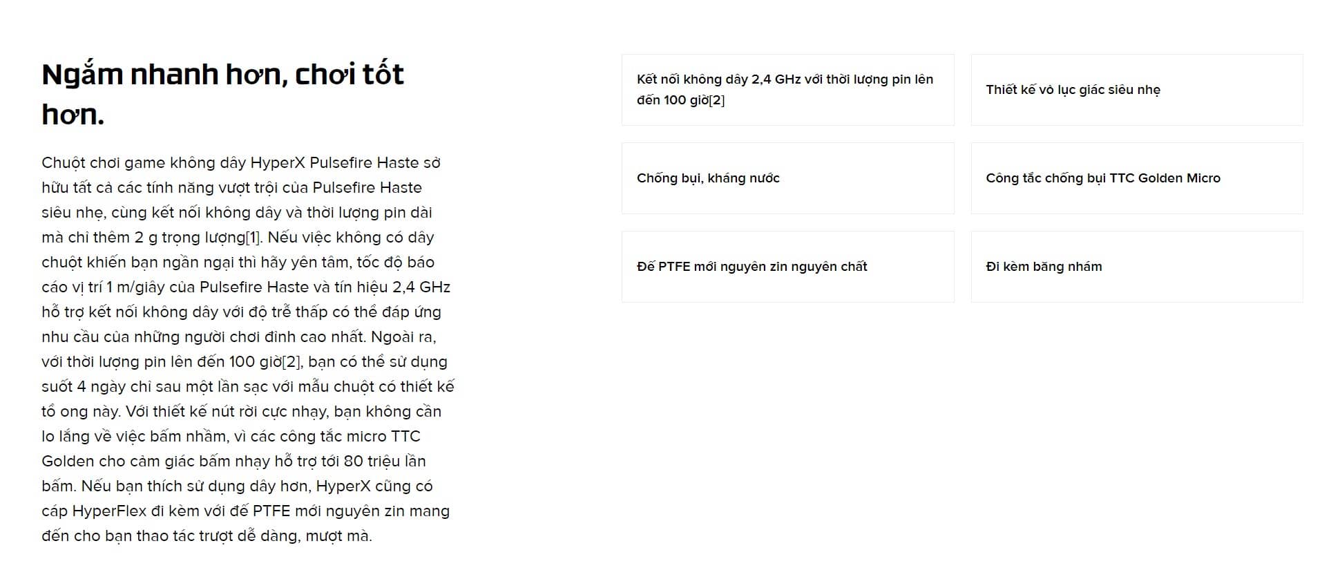 Chuột Gaming không dây HP HyperX Pulsefire Haste Wireless