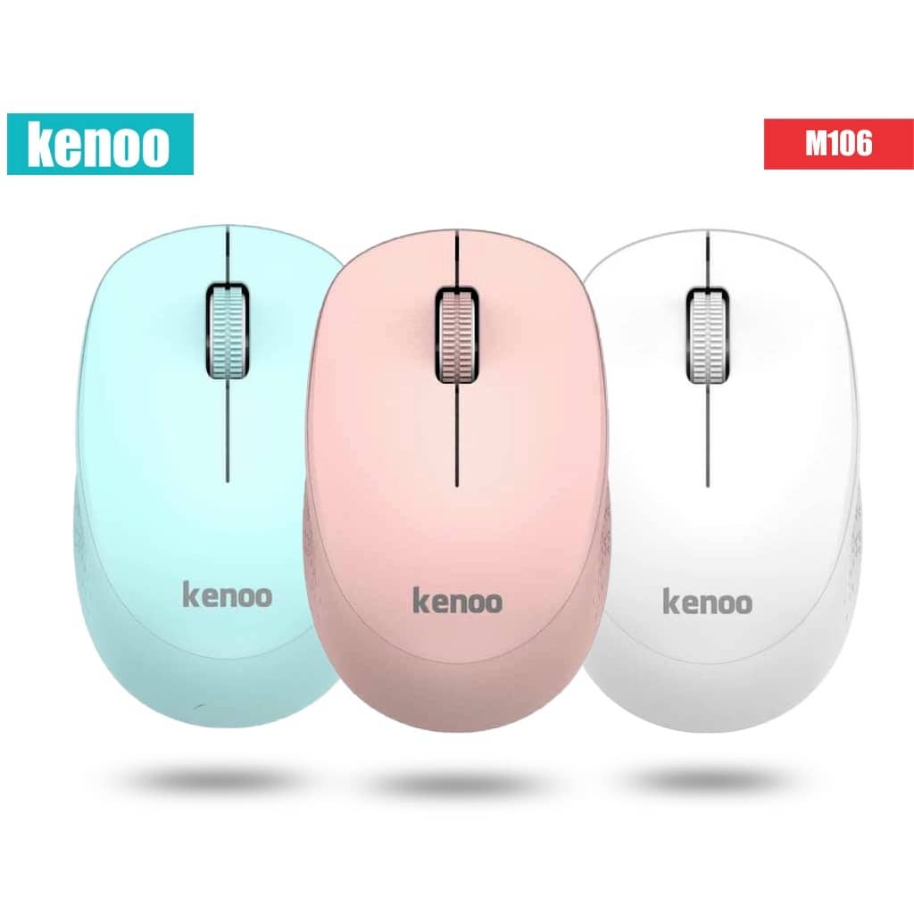 Chuột không dây Kenoo M106 Silent Màu Hồng 1