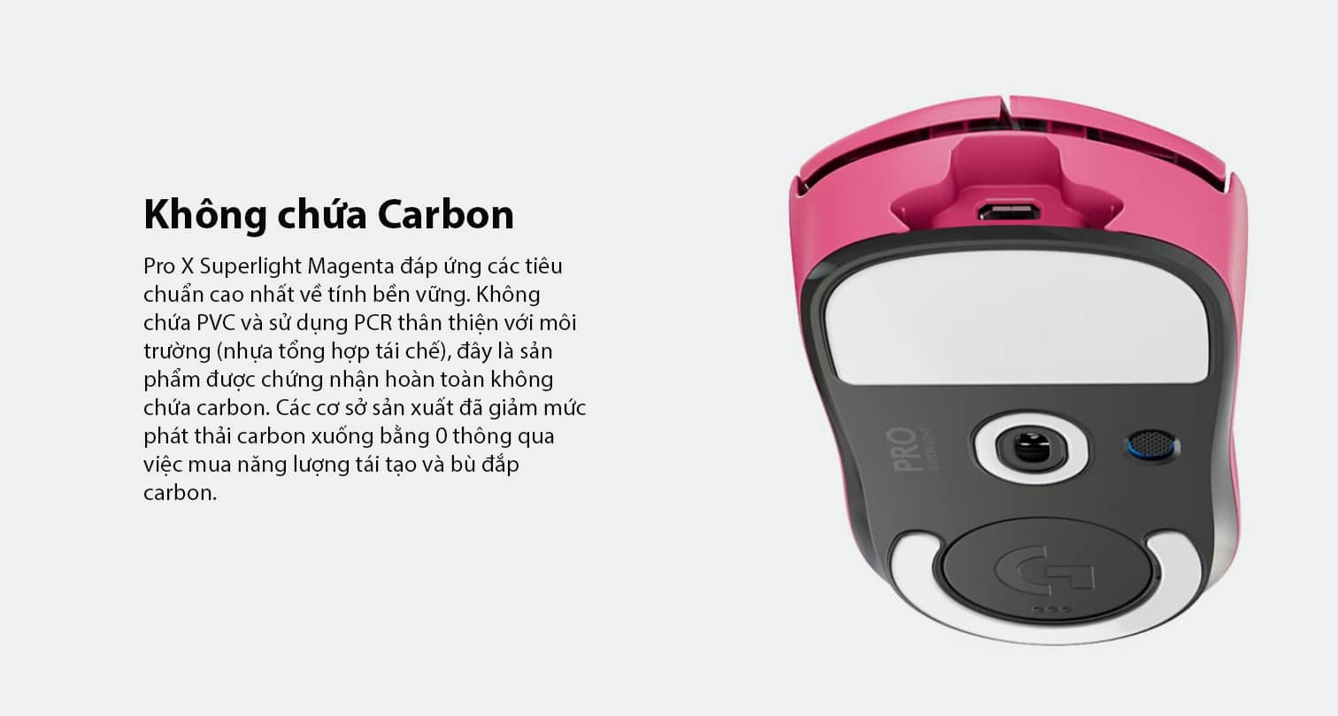 Chuột không dây Logitech Pro X Superlight White (USB/Trắng/910-005944) 7