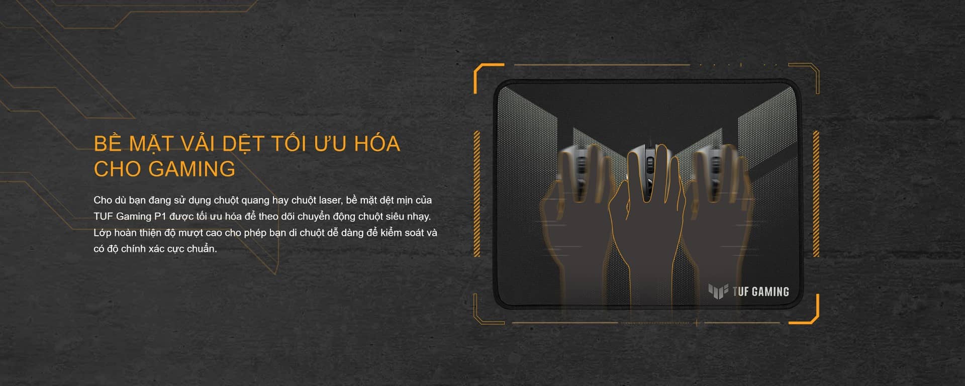 Bàn di chuột Gaming Asus TUF Gaming P1 260mm X 360mm