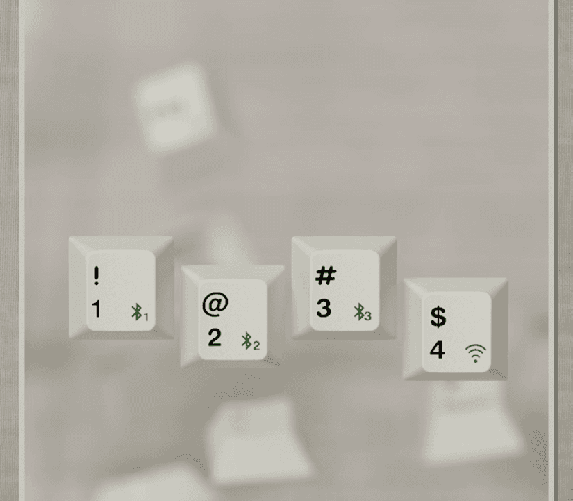 Bàn phím cơ FL-Esports OG104 Retro Grey 3 mode Kailh Ice Silver switch Led RGB 4