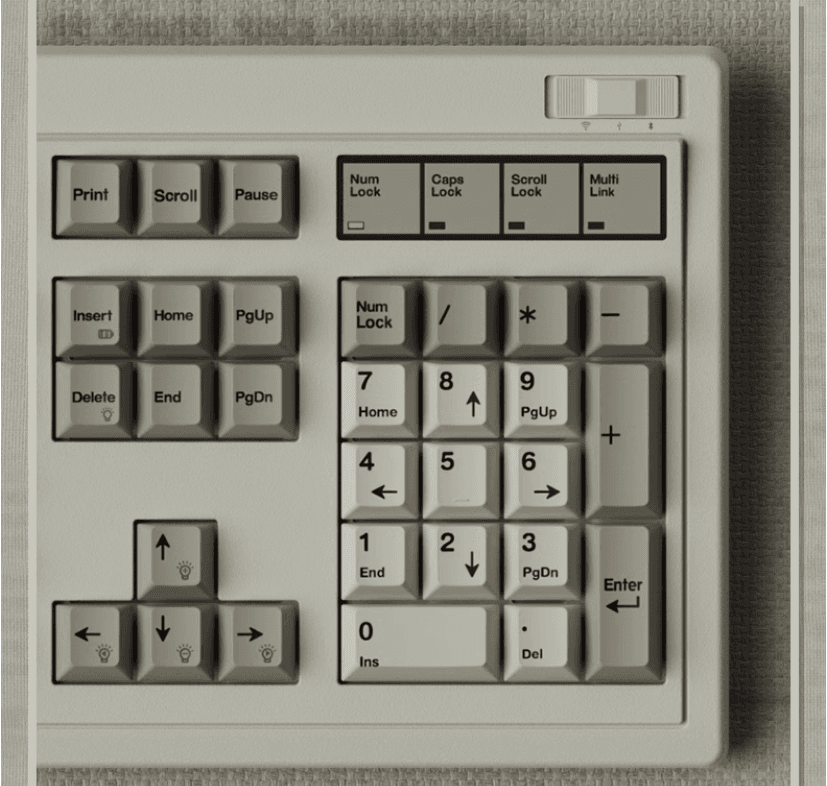 Bàn phím cơ FL-Esports OG104 Retro Grey 3 mode Kailh Ice Silver switch Led RGB 6