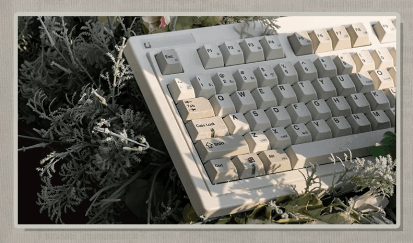 Bàn phím cơ FL-Esports OG87 Retro Grey 3 mode Kailh Ice Silver switch Led RGB 2