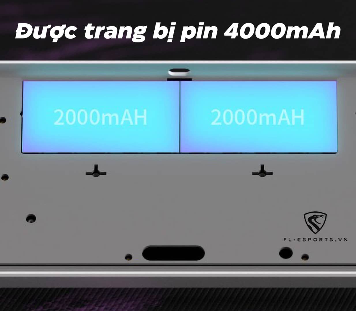 Bàn phím cơ FL-Esports GP75CPM White Body Taro Purple