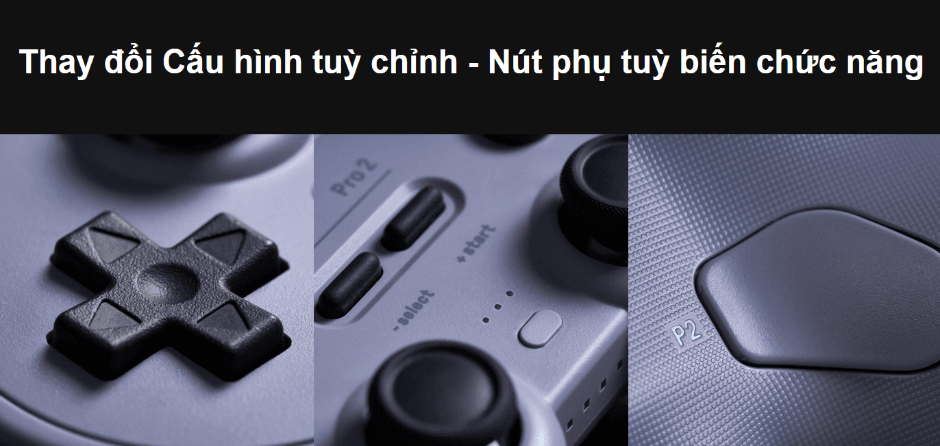 Tay cầm chơi game 8BitDo Pro 2 Wired Controller 3
