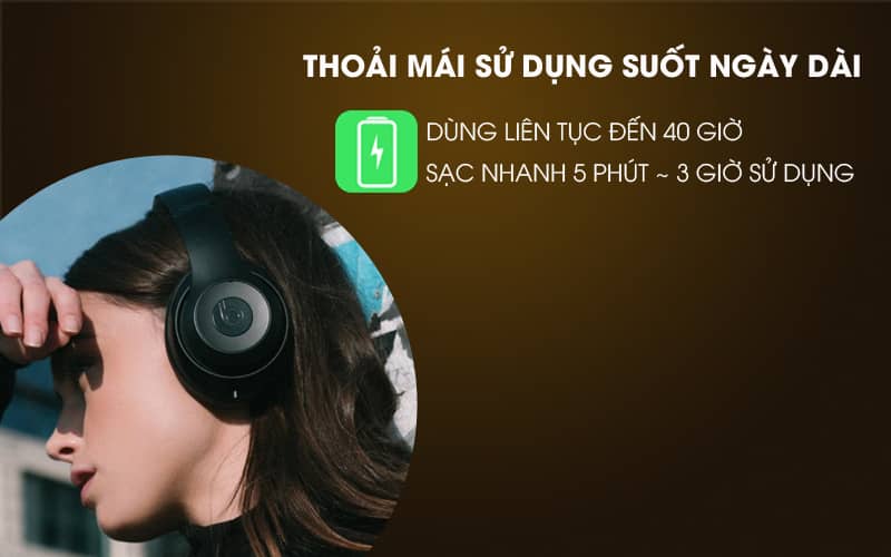 Tai Nghe Beats Solo3 Wireless màu Bạc - Cũ đẹp , không vỏ hộp, kèm túi vải, cáp sạc 4