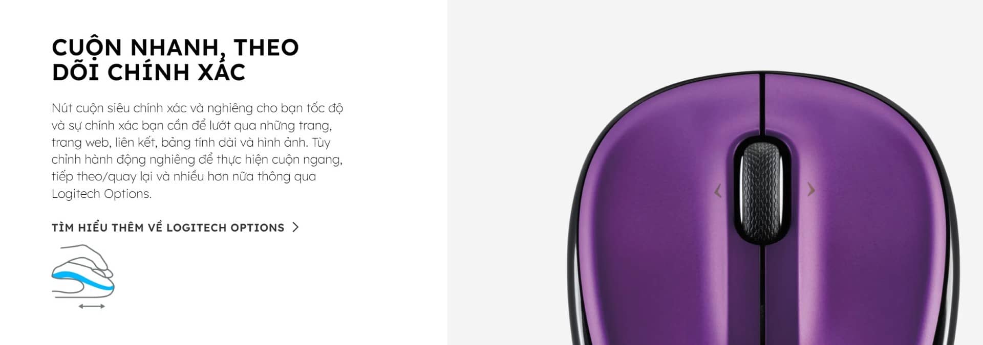 Chuột không dây Logitech M325 Wireless (USB/Đen Bạc)