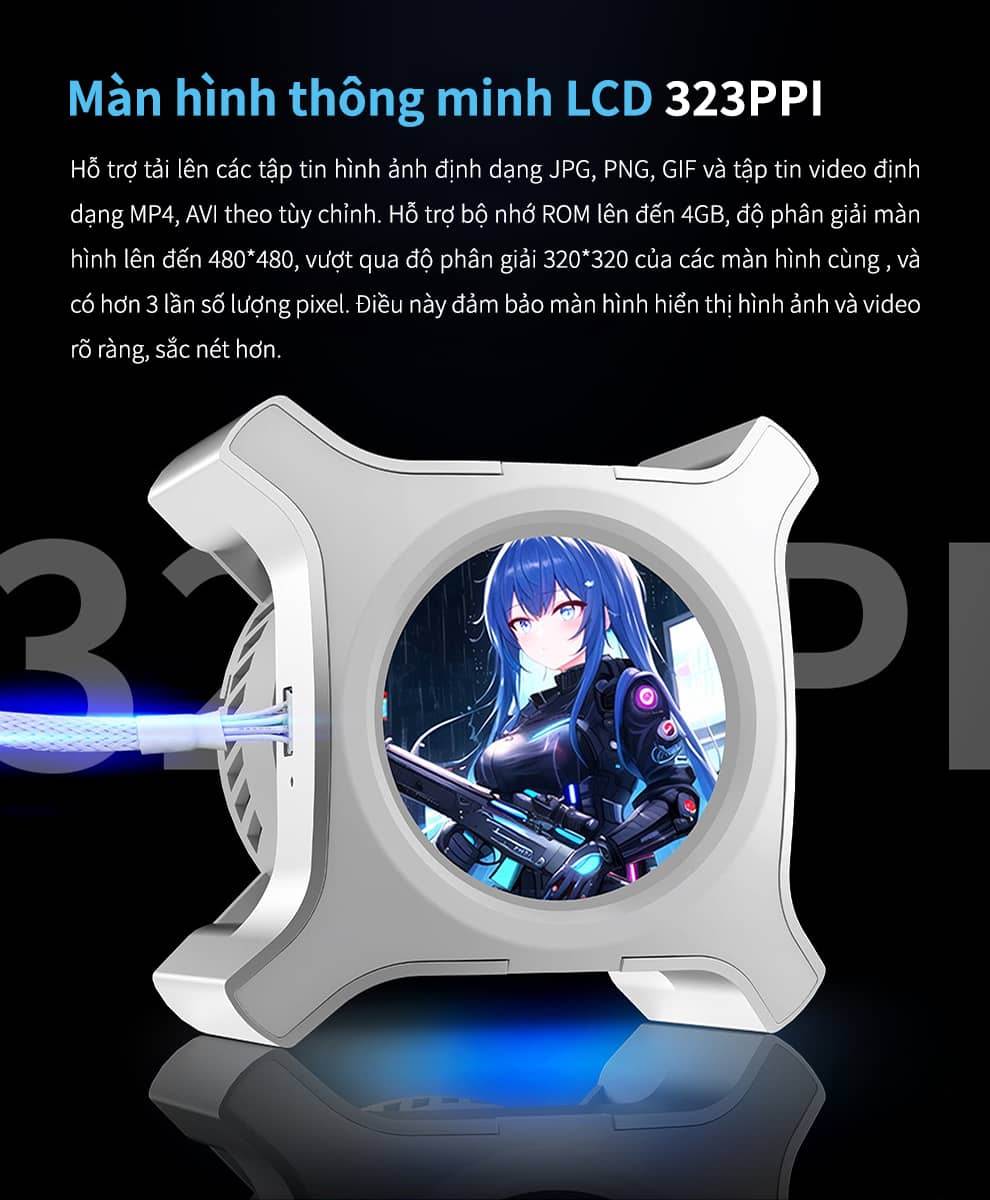 Tản nhiệt nước SEGOTEP KUNLUN KL360 II A-RGB BLACK (Màu Đen/Màn LCD)