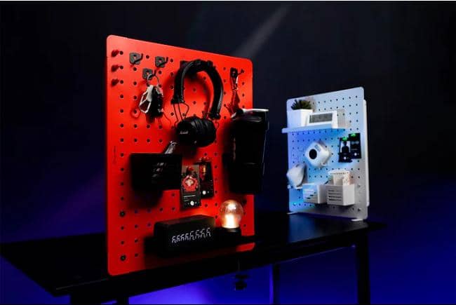 Giá/Bảng treo đồ đa năng Pegboard HyperWork PG-02 kẹp bàn, màu trắng 3