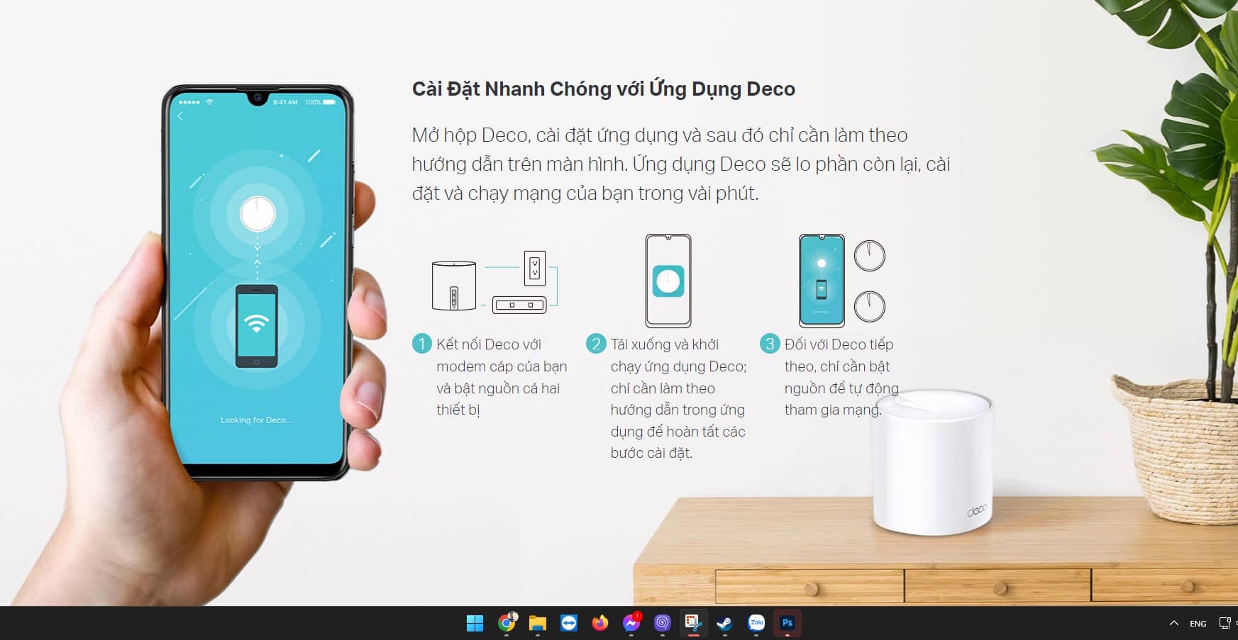 Cài Đặt Nhanh Chóng với Ứng Dụng Deco