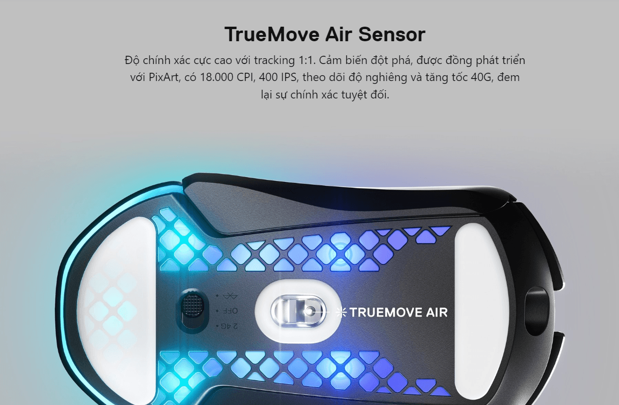 Chuột gaming không dây SteelSeries Aerox 9 Wireless 7