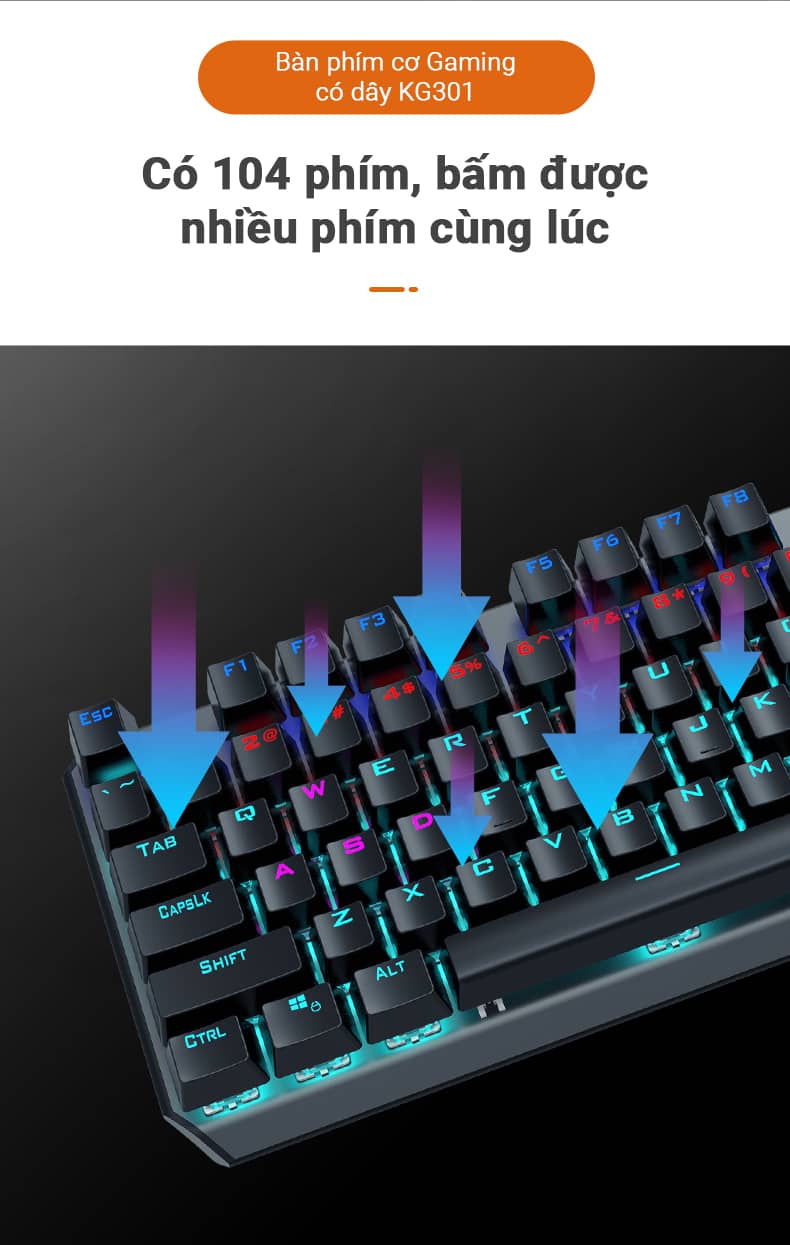 Bàn phím cơ Gaming Lecoo GK301 2