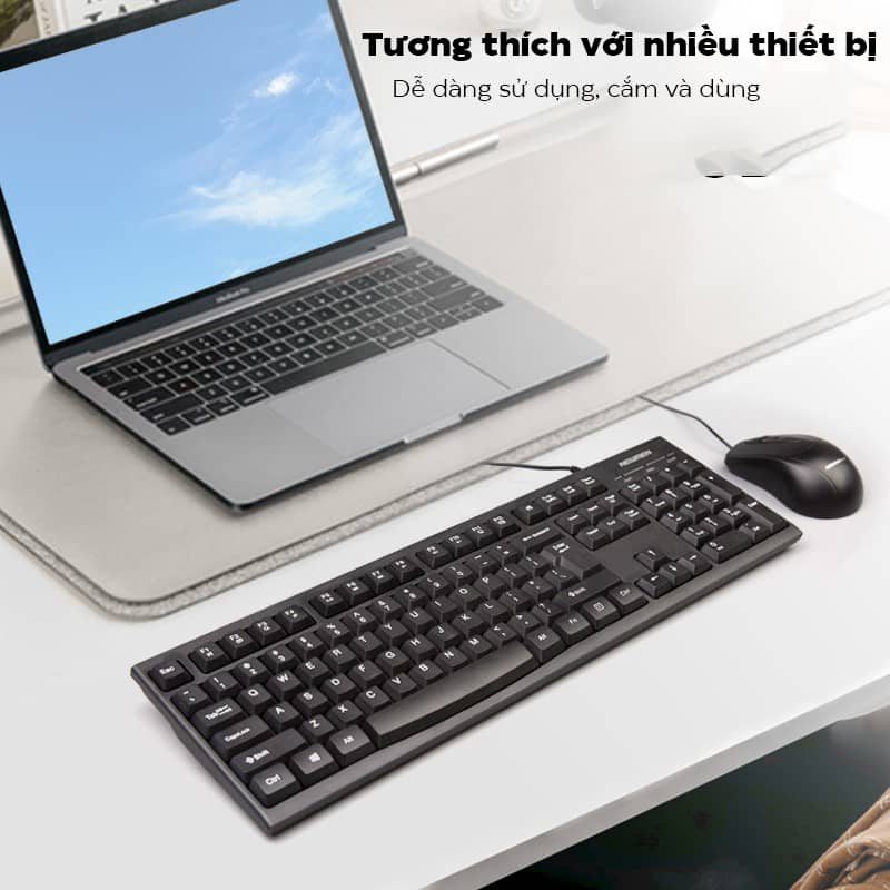 Bộ bàn phím chuột Newmen T205 đen (USB)