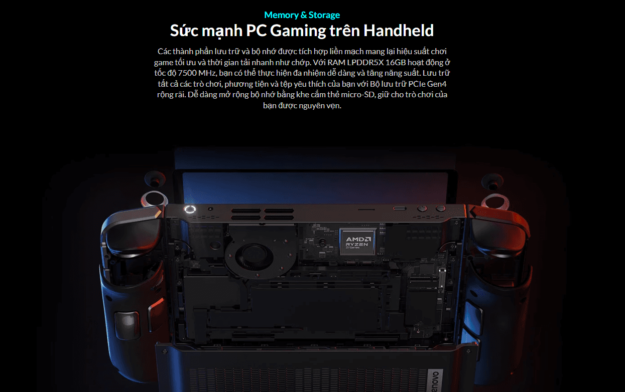 Máy chơi game cầm tay LENOVO LEGION GO 8APU1 (83E1004KVN) 3