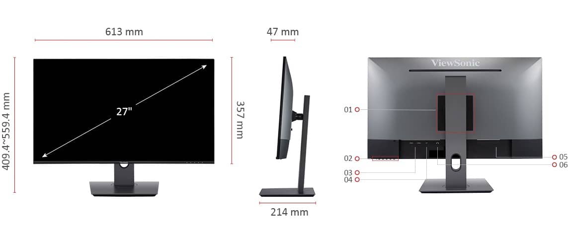 Màn hình Viewsonic VX2480-2K-kết nối