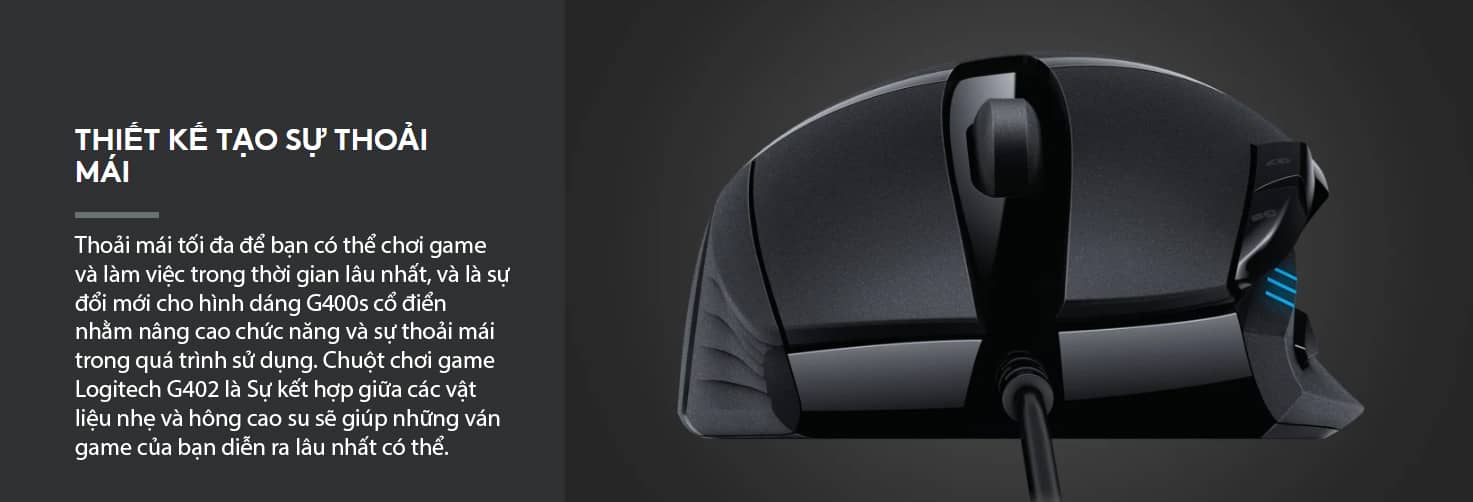 Chuột game Logitech G402 Hyperion Fury (USB/đen) 5