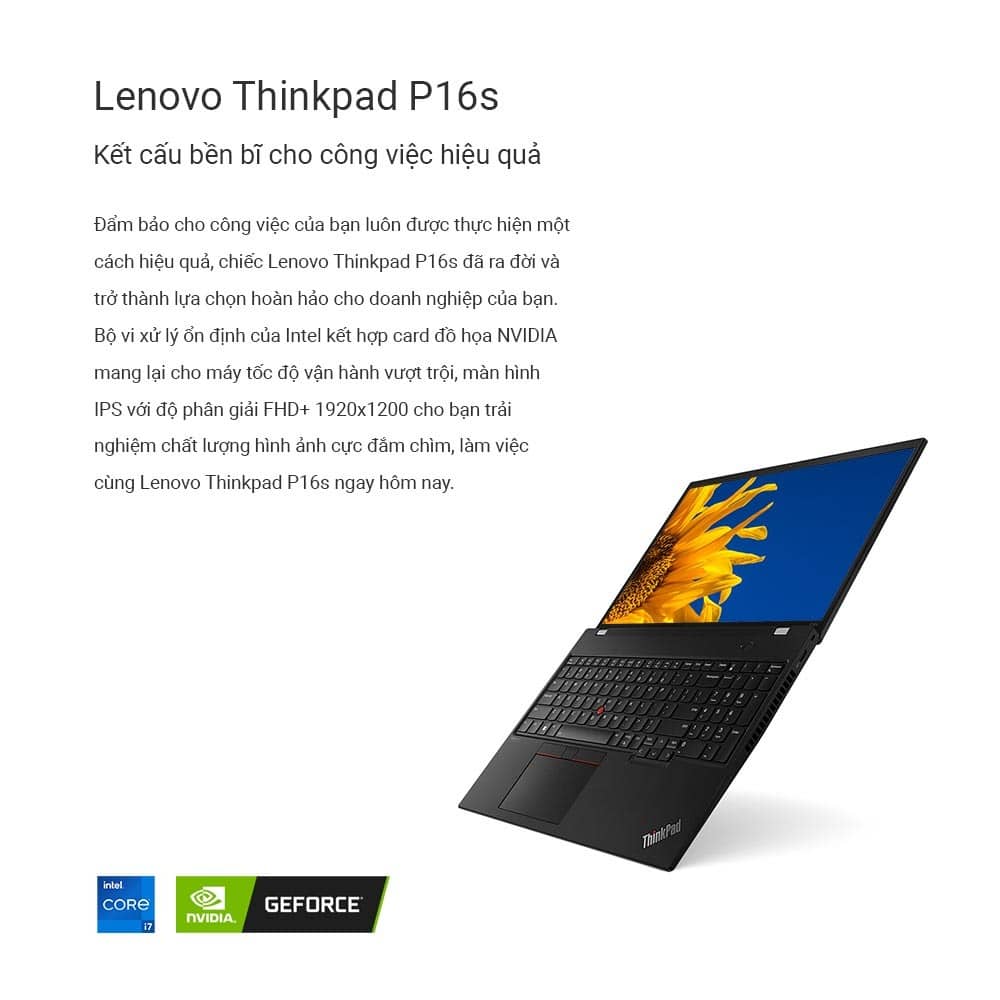 Laptop Lenovo Thinkpad P16s G1 (21BT005SVA) Ảnh 1