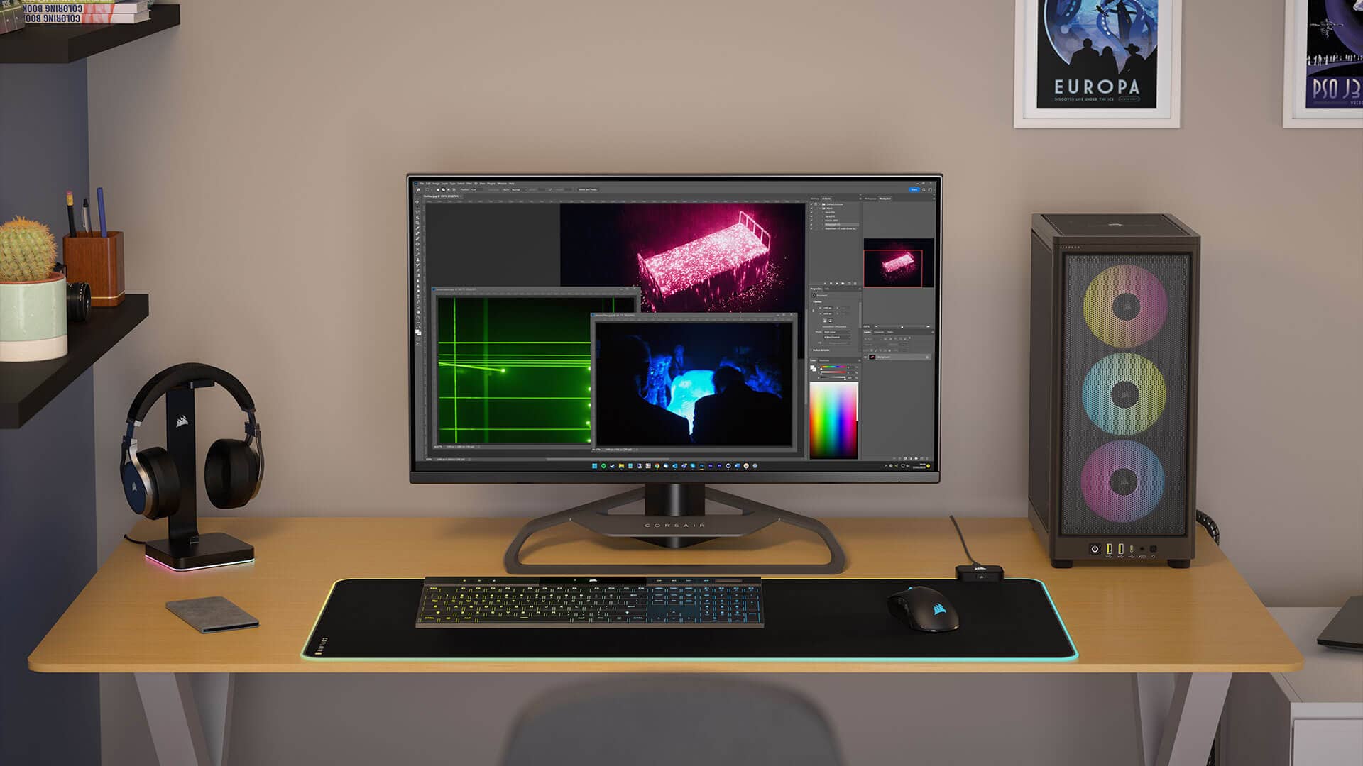 Vỏ máy tính Corsair iCUE 2000D RGB AIRFLOW - ITX Tower - Black (ITX/Mini tower/Màu Đen)