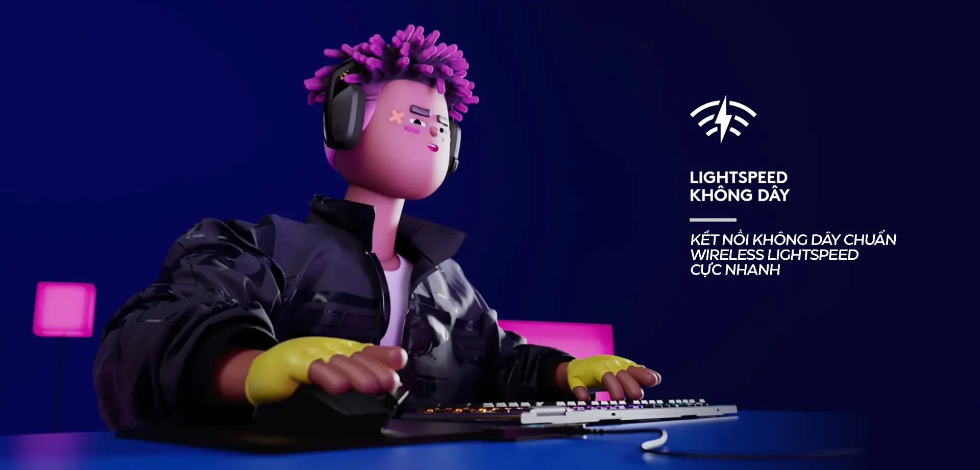 Tai nghe Logitech G435 LightSpeed Wireless Blue