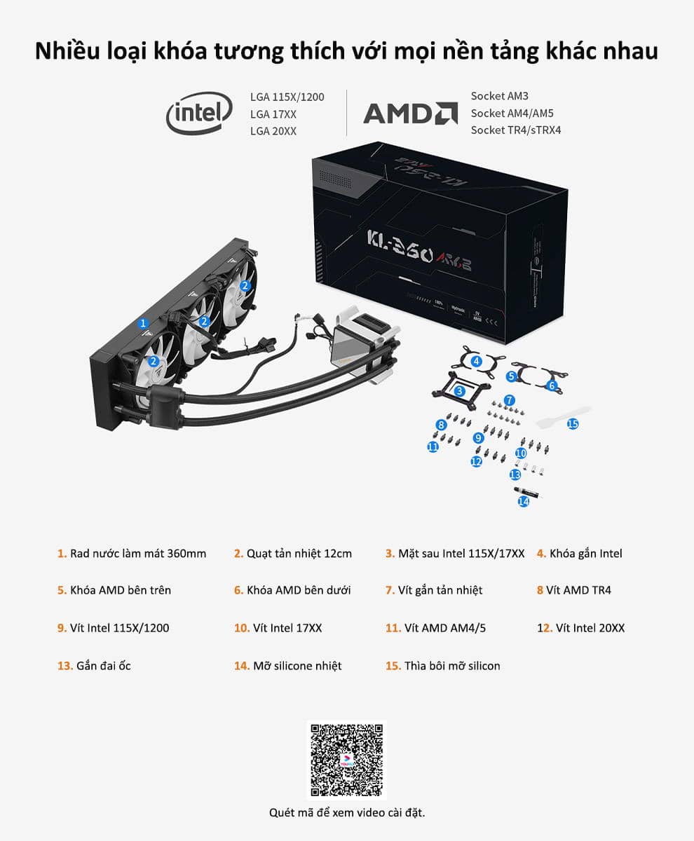 Tản nhiệt nước SEGOTEP KUNLUN KL360A