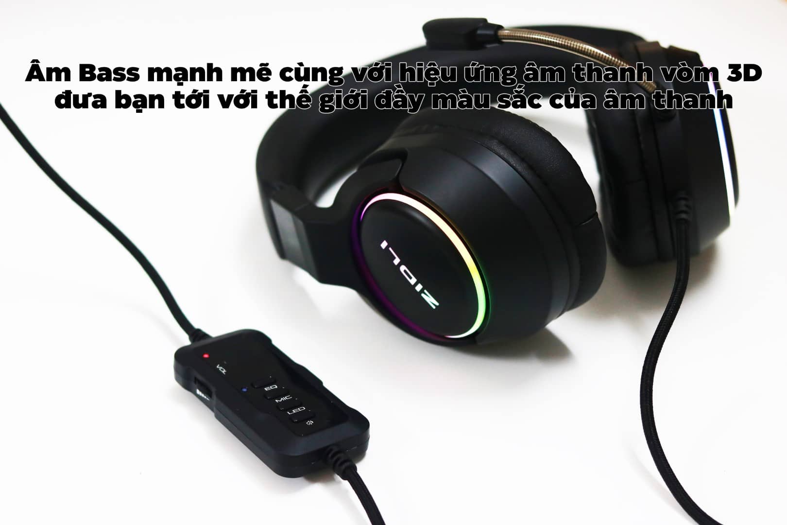 Tai nghe Gaming Zidli LH1 (7.1, USB, LED RGB)
