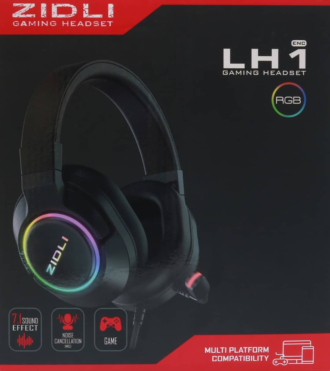 Tai nghe Gaming Zidli LH1 (7.1, USB, LED RGB)