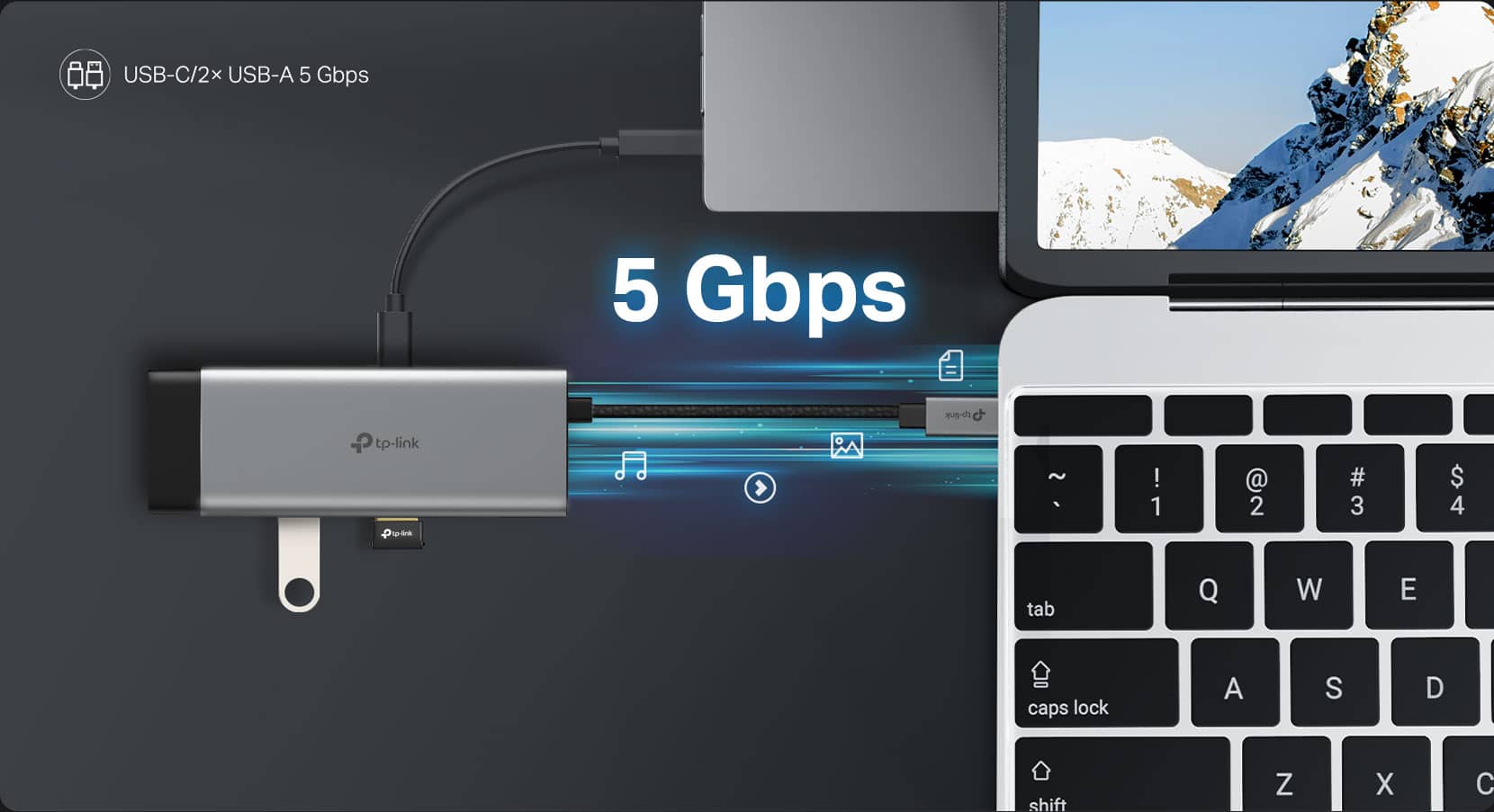 Bộ chuyển đổi Hub USB Type C 7 cổng TP-Link UH7020C 5