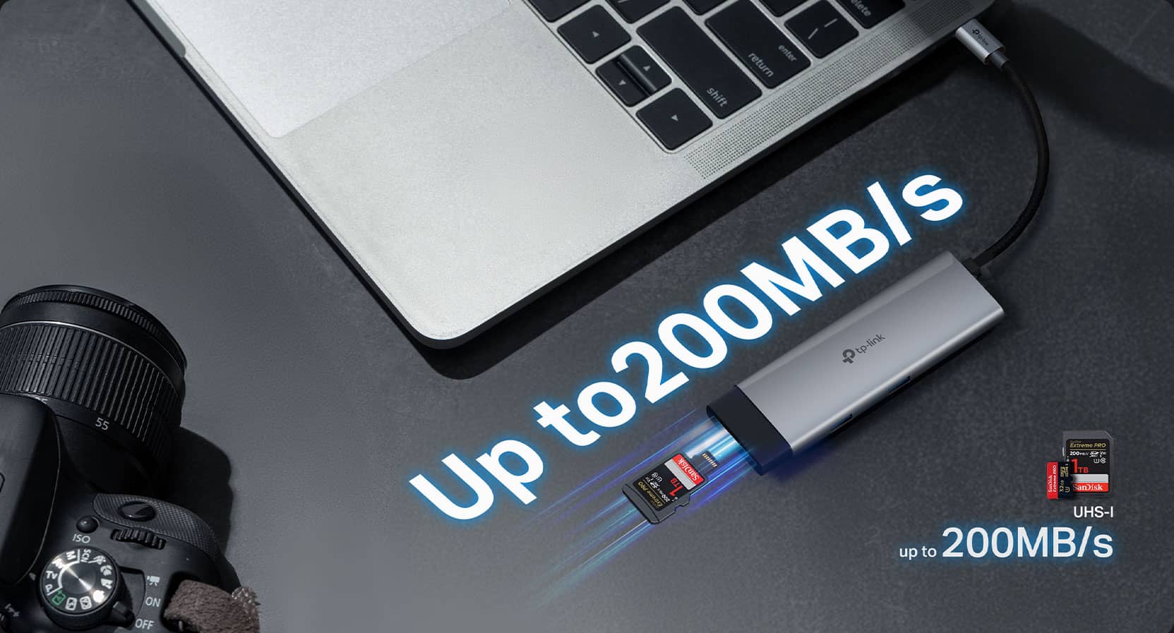 Bộ chuyển đổi Hub USB Type C 7 cổng TP-Link UH7020C 3