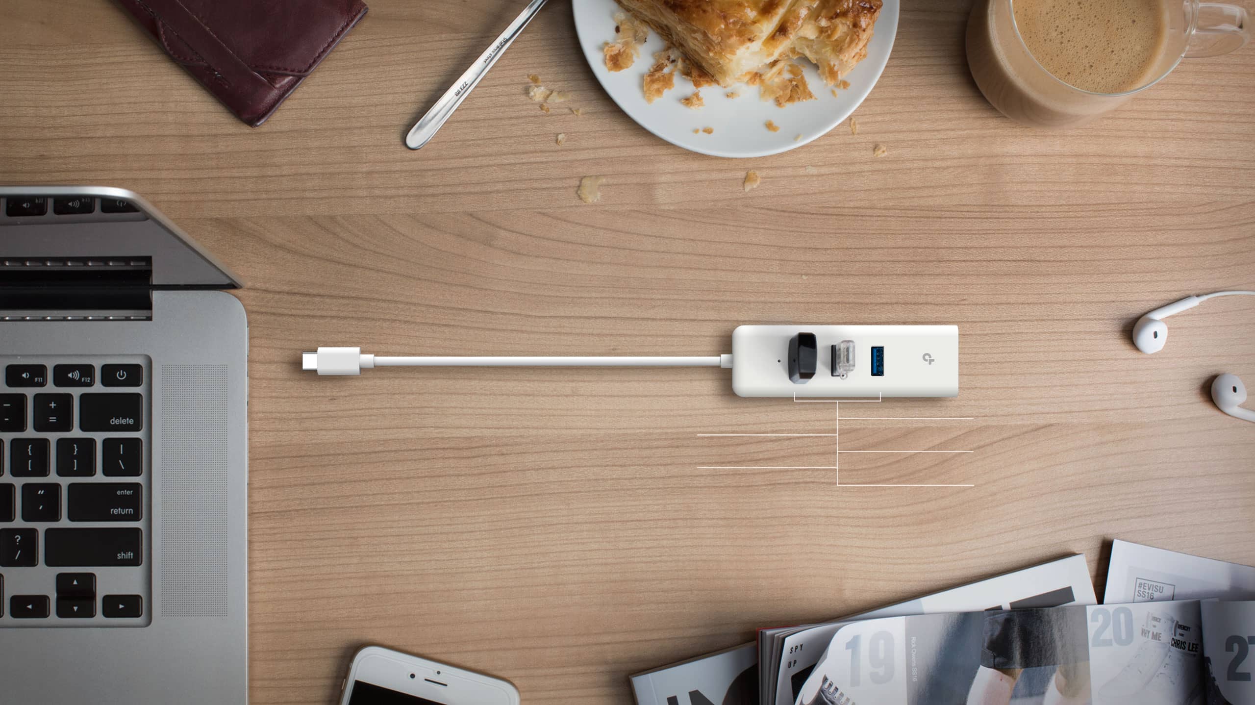 Bộ chuyển đổi USB Type C sang Lan Gigabit + 3 Cổng USB 3.0 TP-Link UE330C