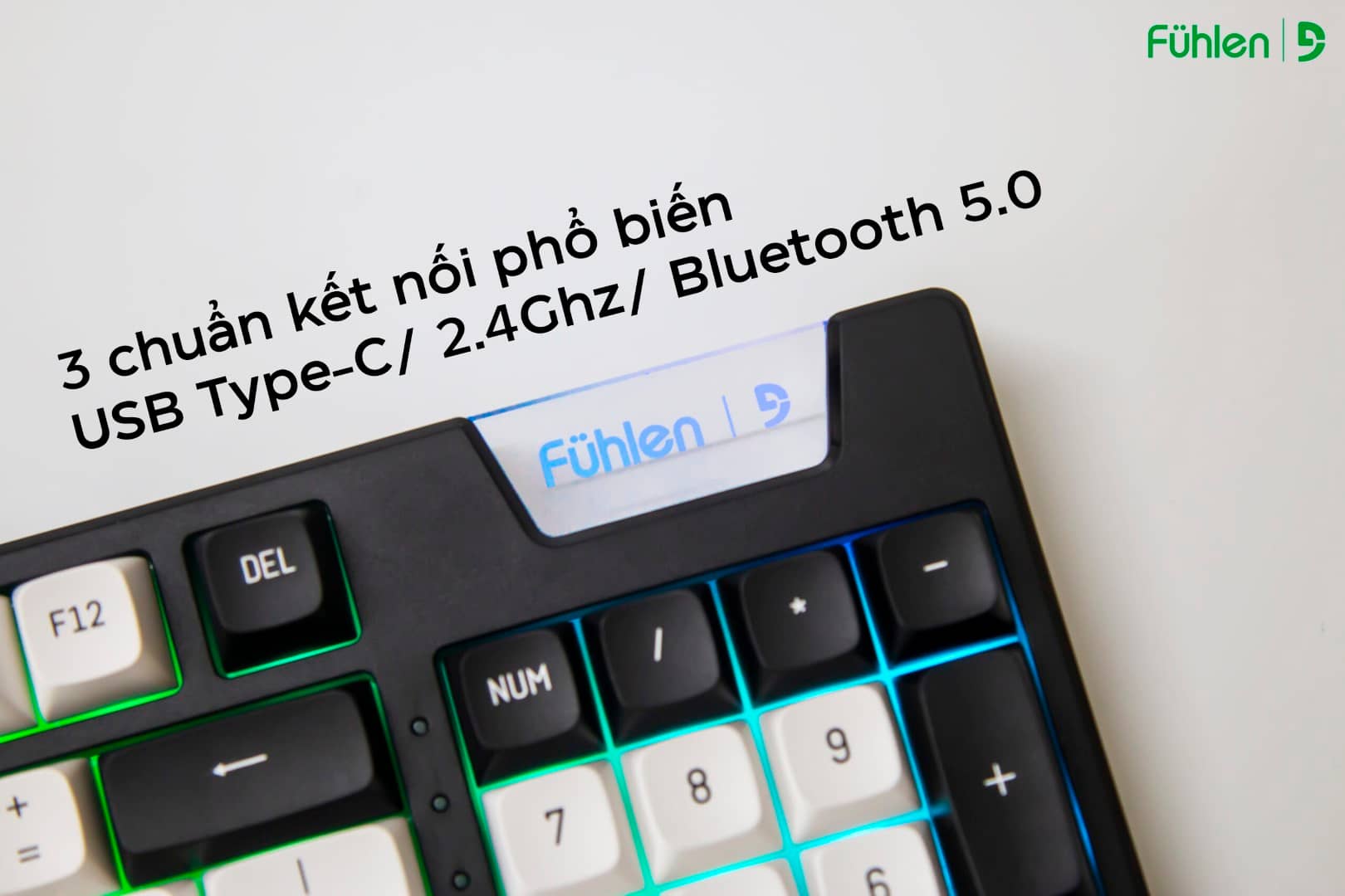 Bàn phím cơ không dây Fuhlen H95S Panda CSA Red Pro sw 2