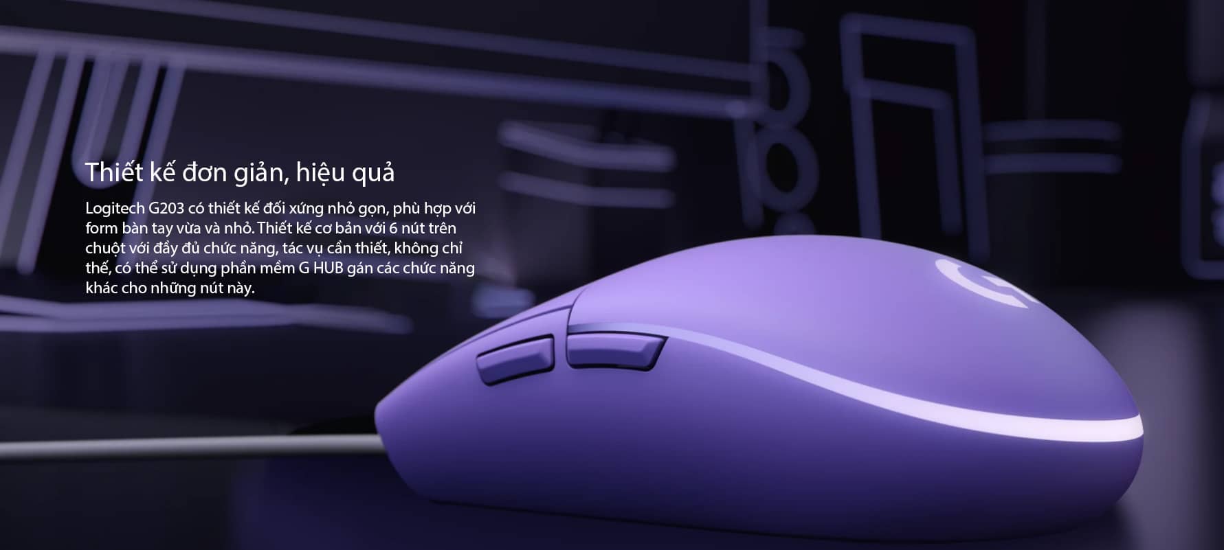 Chuột game Logitech G203 Blue (910-005798) (USB/RGB) 3