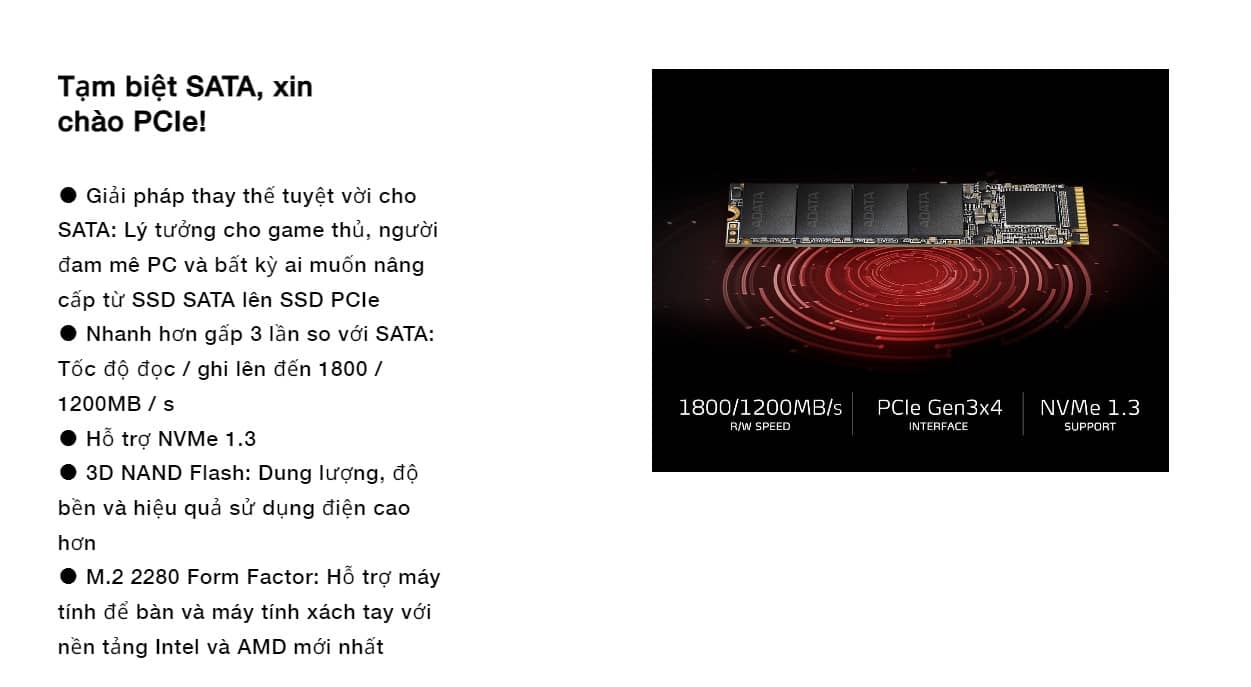 Ổ cứng SSD Adata SX6000NP Lite M.2 2280 PCIe NVMe Gen 3x4