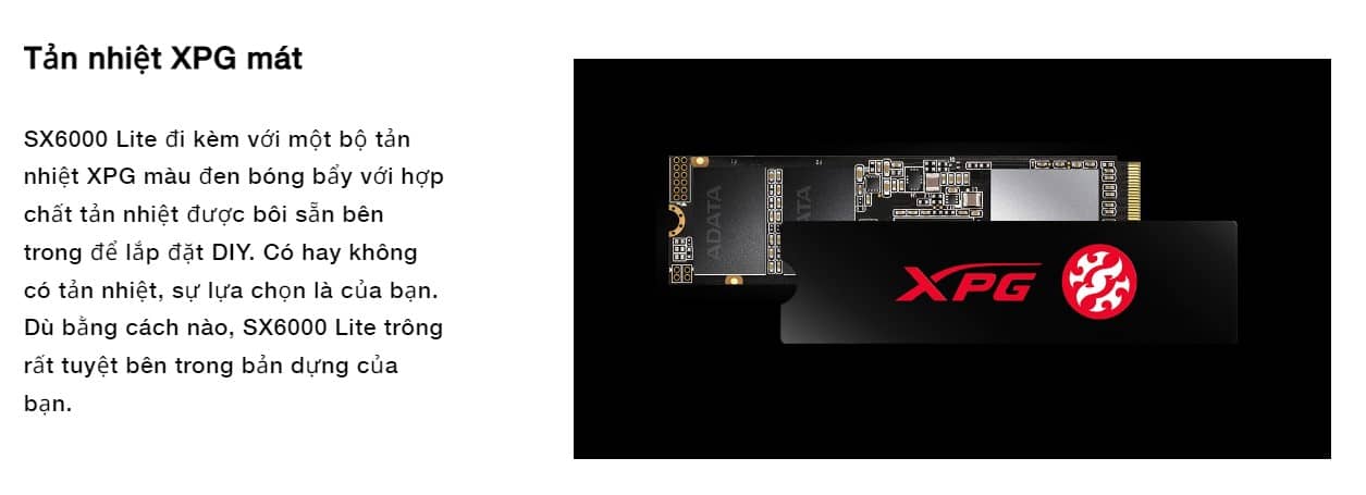 Ổ cứng SSD Adata SX6000NP Lite M.2 2280 PCIe NVMe Gen 3x4