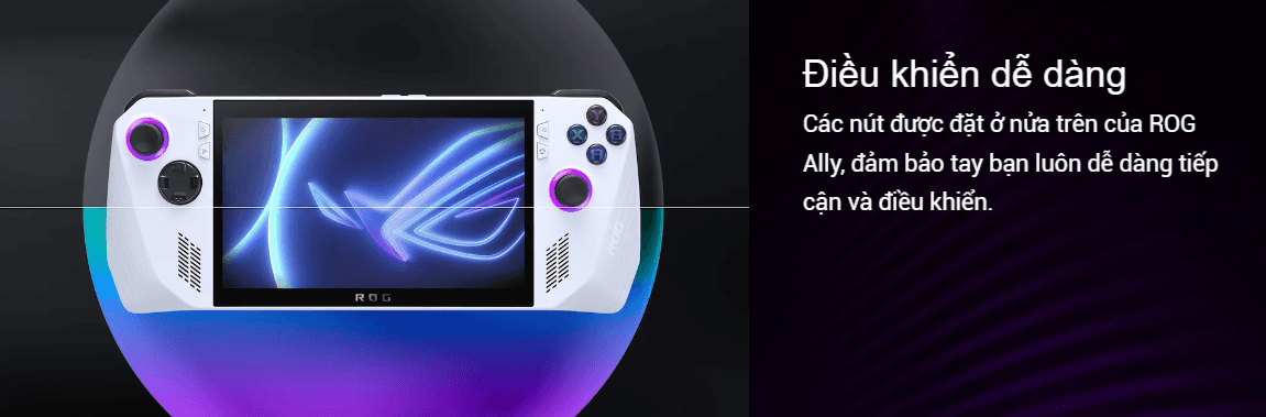Máy chơi game cầm tay Asus ROG Ally - AMD Ryzen Z1 Extreme 25