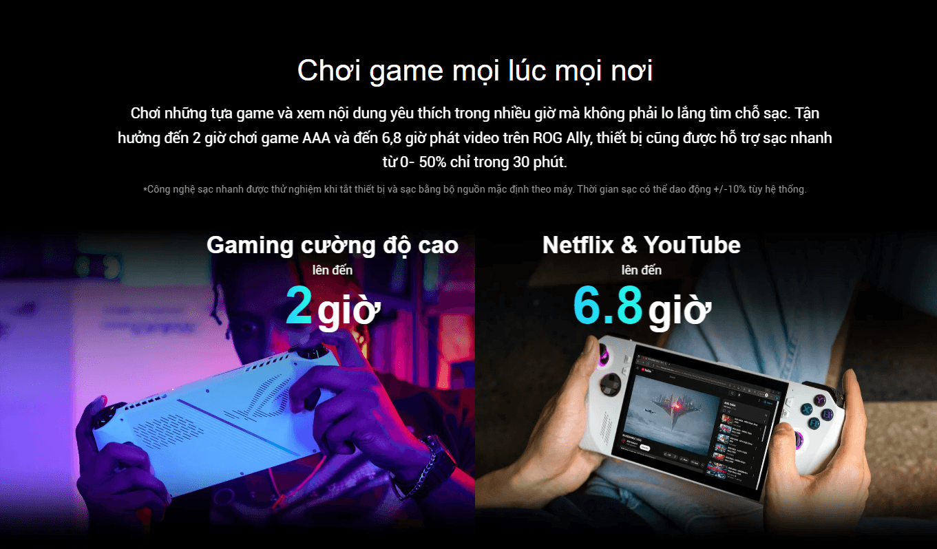 Máy chơi game cầm tay Asus ROG Ally - AMD Ryzen Z1 Extreme 16