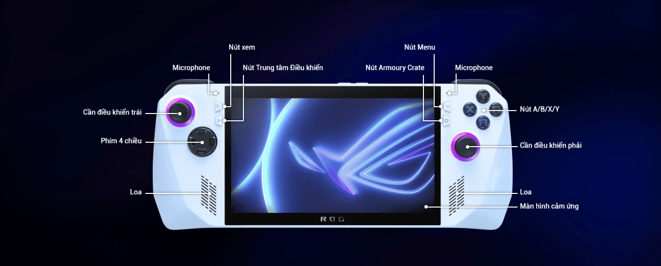 Máy chơi game cầm tay Asus ROG Ally - AMD Ryzen Z1 Extreme 37