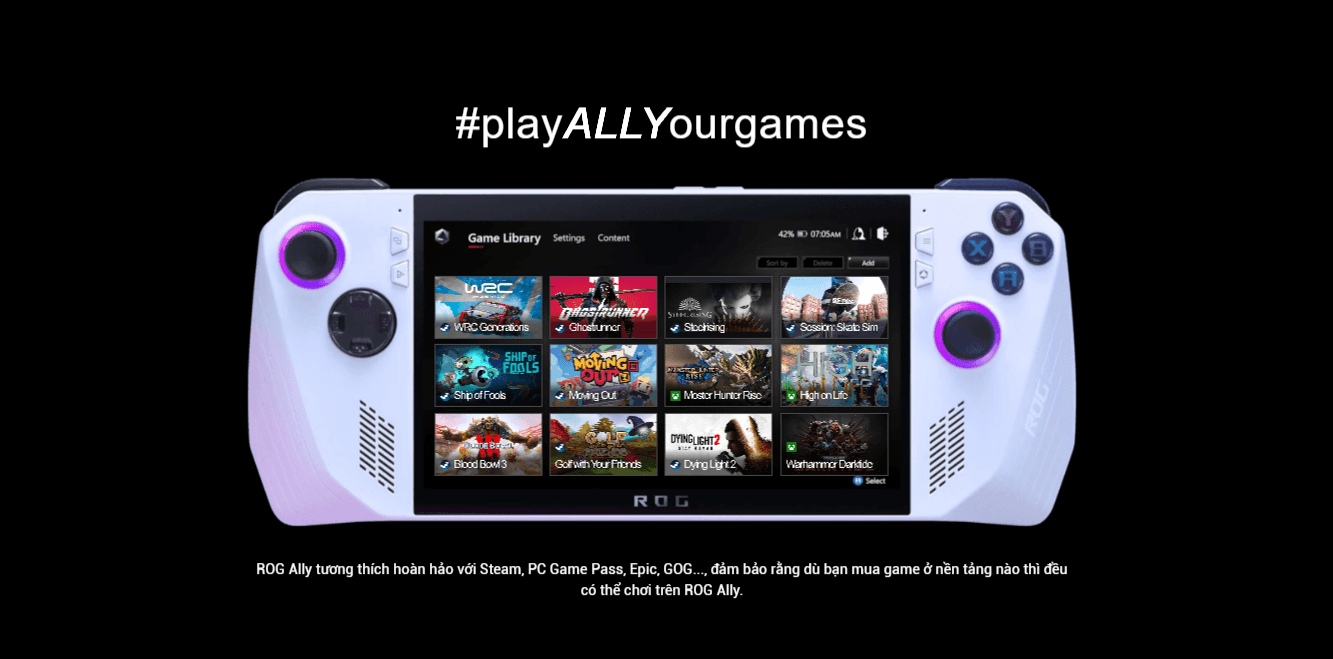 Máy chơi game cầm tay Asus ROG Ally - AMD Ryzen Z1 5