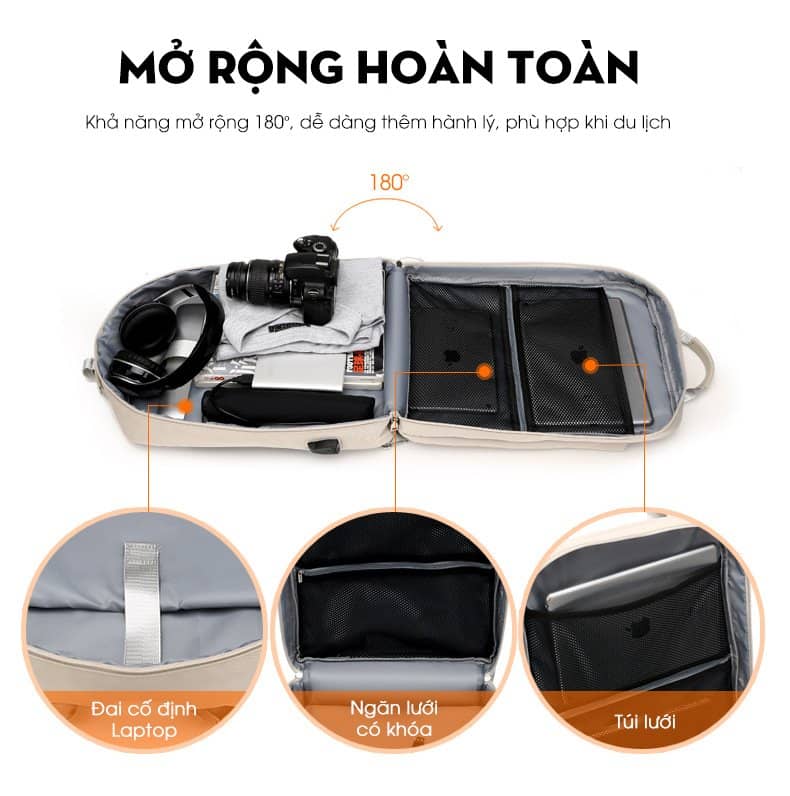 Balo laptop nữ thời trang 14-15,6 inch GUBAG GB-BL41 Màu be