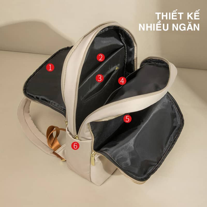 Balo laptop nữ thời trang 14 inch GUBAG GB-BL63 Màu be