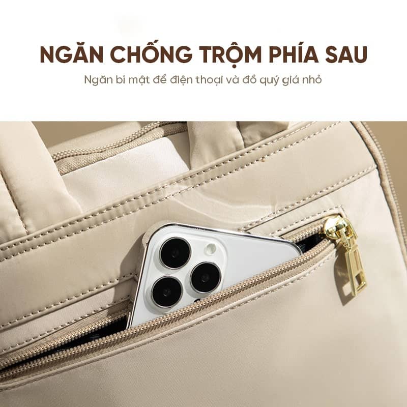 Balo laptop nữ thời trang 14 inch GUBAG GB-BL72 Màu be